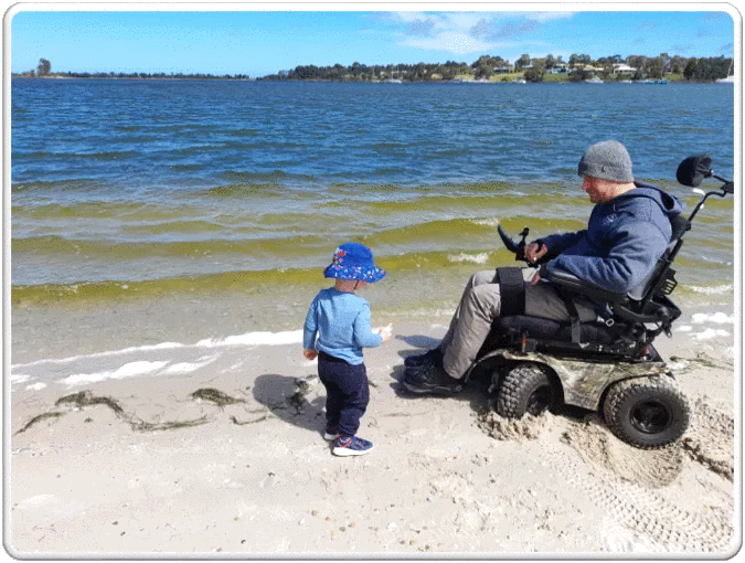 beach assistive technology. water sports for mobility impaired